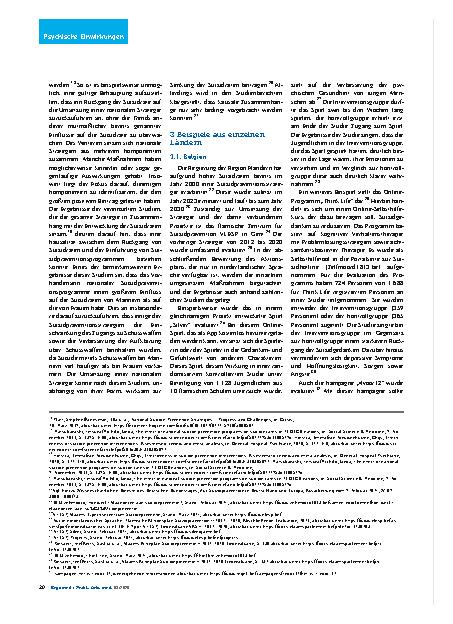 Vorschauseite 3: Evaluationen von Suizidpräventionsstrategien in ausgewählten europäischen Ländern