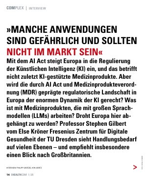 Vorschauseite 1: " Manche Anwendungen sind gefährlich und sollten nicht im Markt sein "