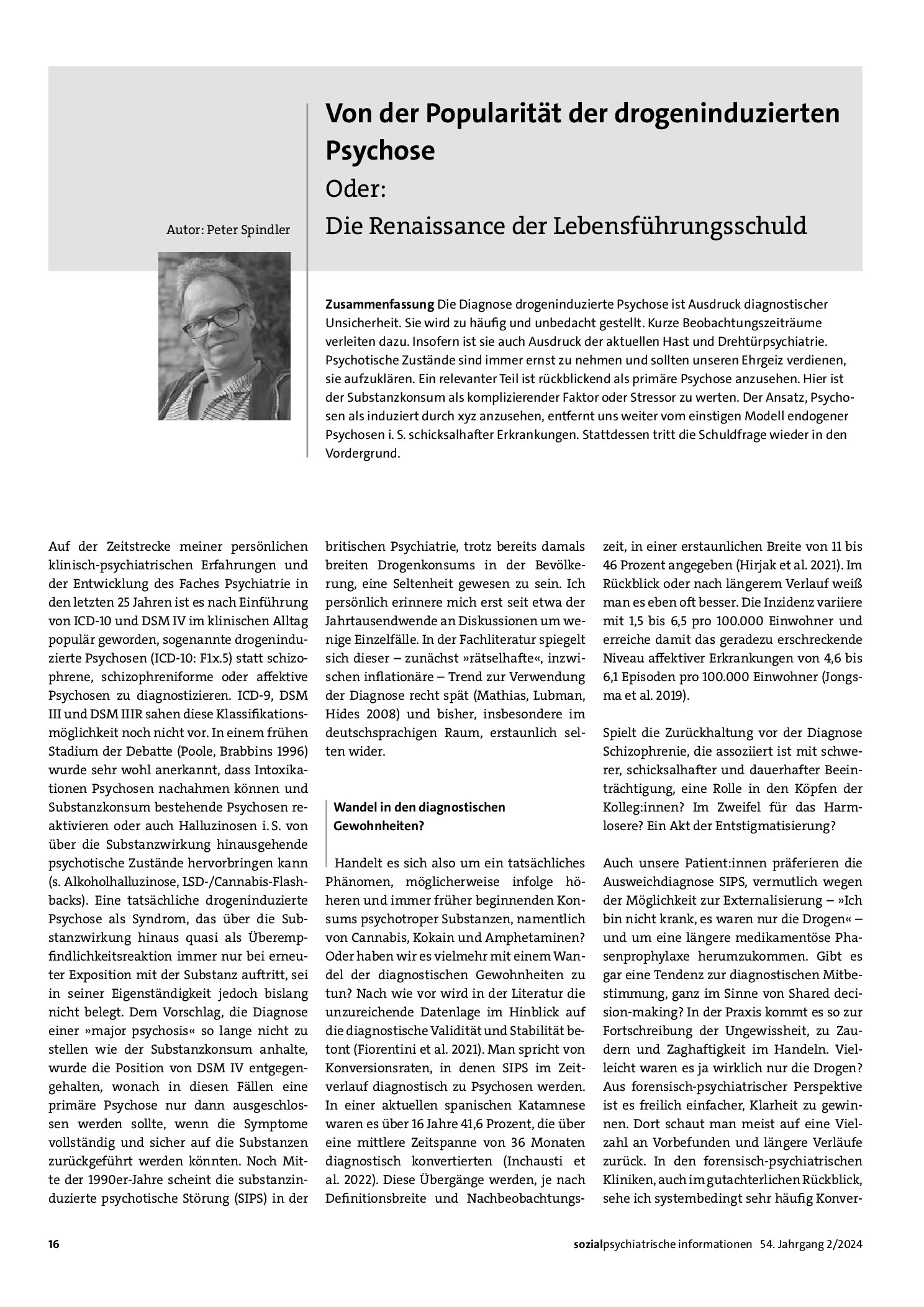 Vorschauseite 1: Von der Popularität der drogeninduzierten Psychose