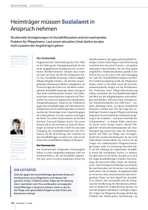 Vorschauseite 1: Heimträger müssen Sozialamt in Anspruch nehmen