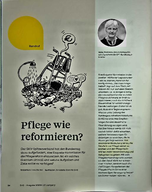 Vorschauseite 1: Pflege: Wie reformieren?