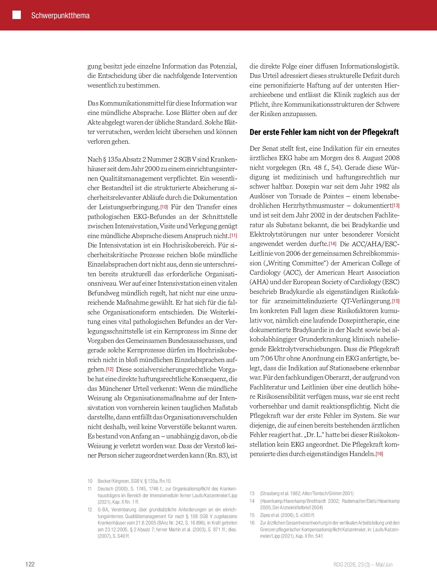 Vorschauseite 5: Pflegerische Eigeninitiative als Haftungsrisiko in der arbeitsteiligen Intensivmedizin