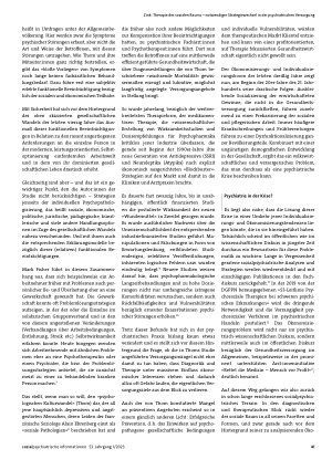 Vorschauseite 3: Therapie des sozialen Raums – notwendiger Strategiewechsel in der psychiatrischen Versorgung