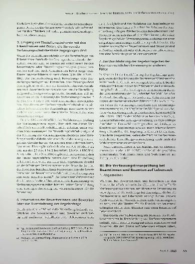 Vorschauseite 5: Das Brandenburger Gesetz zur beamtenrechtlichen Verfassungstreue-Überprüfung