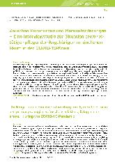 Vorschauseite 1: Zwischen Ressourcen und Herausforderungen - Eine Interviewstudie zur Situation erwerbstätiger pflegender Angehöriger im ländlichen Raum in der COVID-19-Krise