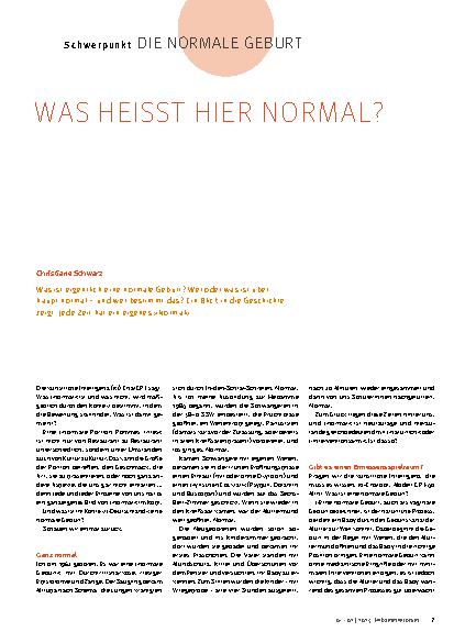 Vorschauseite 2: Was heißt hier normal?