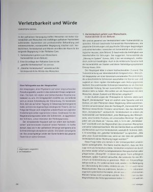 Vorschauseite 1: Verletzbarkeit und Würde