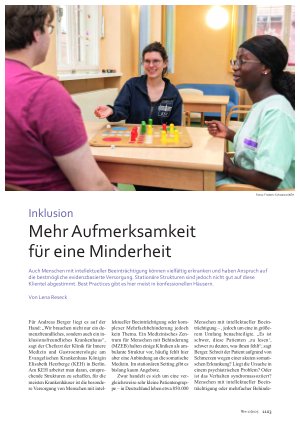 Vorschauseite 1: Inklusion Mehr Aufmerksamkeit für eine Minderheit