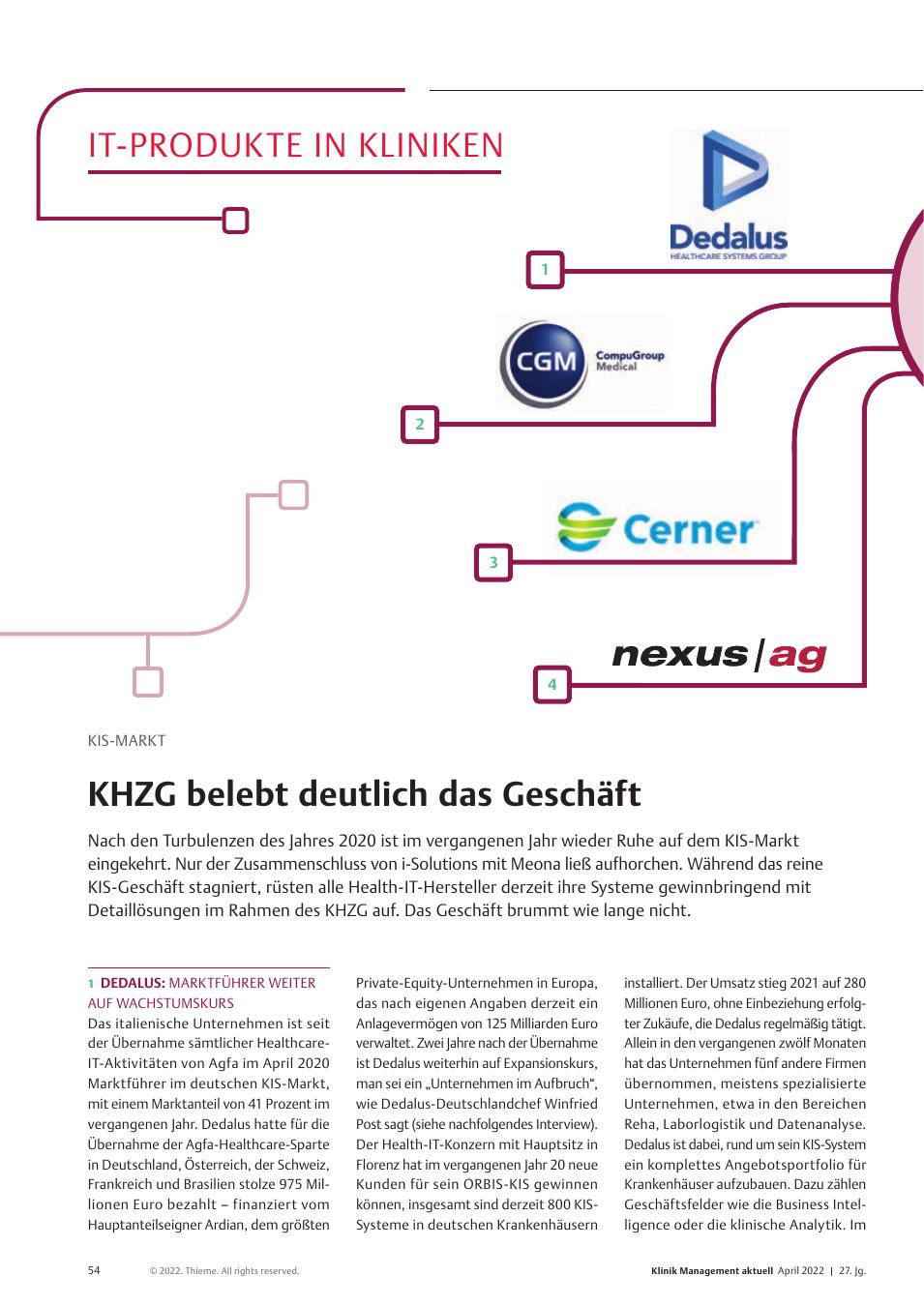 Vorschauseite 1: KIK-Markt: KHZG belebt deutlich das Geschäft