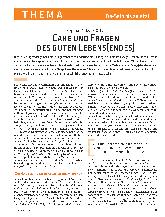 Vorschauseite 1: Care und Fragen des guten Lebens (Endes)