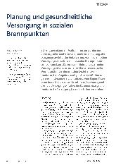 Vorschauseite 1: Planung und gesundheitliche Versorgung in sozialen Brennpunkten