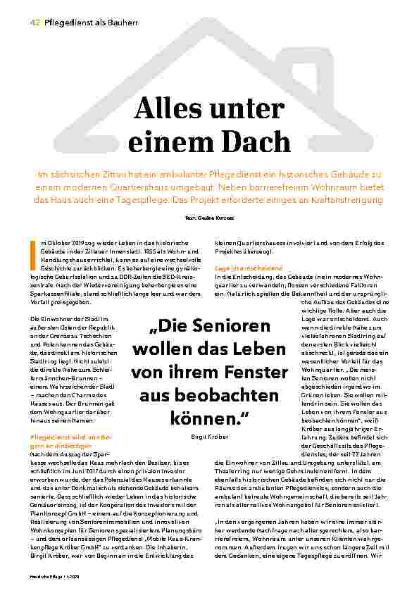 Vorschauseite 1: Alles unter einem Dach.