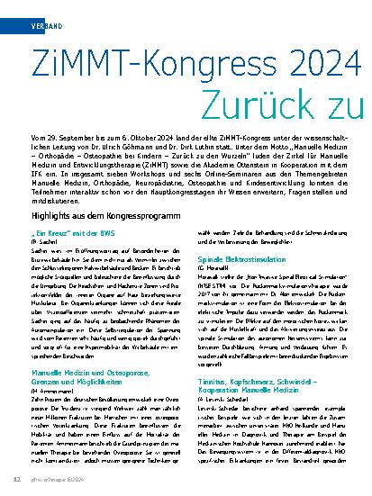 Vorschauseite 1: ZIMT-Kongress 2024 Zurück zu den Wurzeln