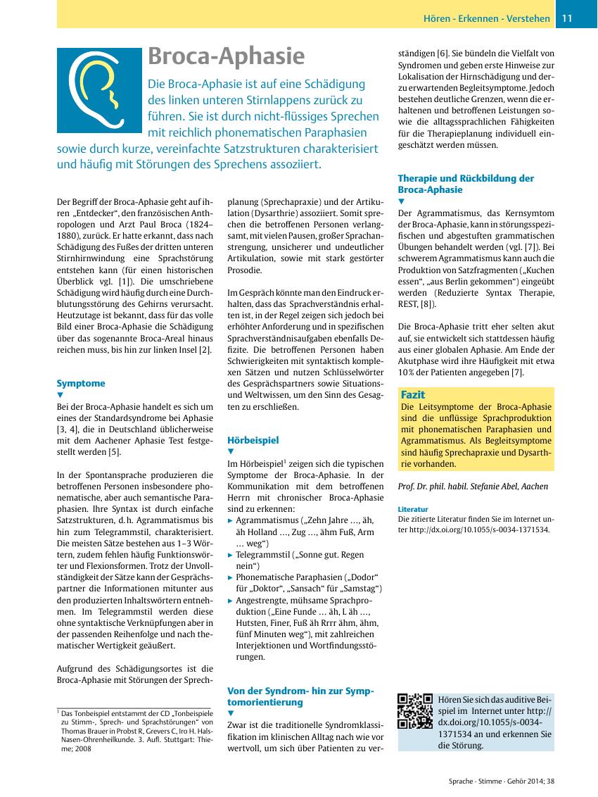 Vorschauseite 1: Broca-Aphasie