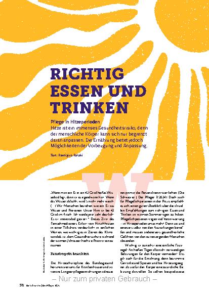 Vorschauseite 1: Richtig Essen und Trinken