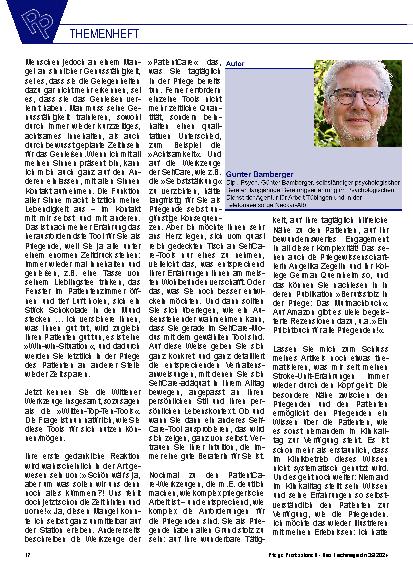 Vorschauseite 5: Das bewundernswerte Engagement der Pflegenden beschrieben mit den "Wittener Werkzeugen"