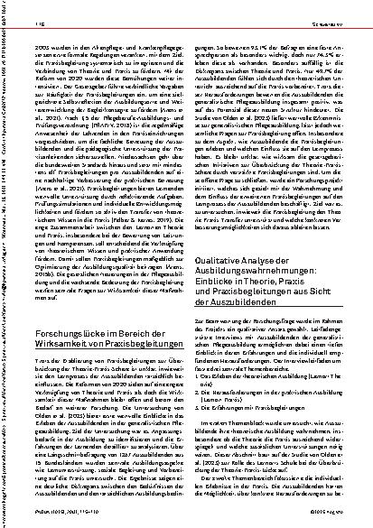 Vorschauseite 2: Praxisbegleitung als Schlüssel zur Kompetenzentwicklung Neue Impulse für den Theorie-Praxis-Transfer der Pflegereform