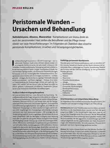 Vorschauseite 1: Peristomale Wunden - Ursachen und Behandlung