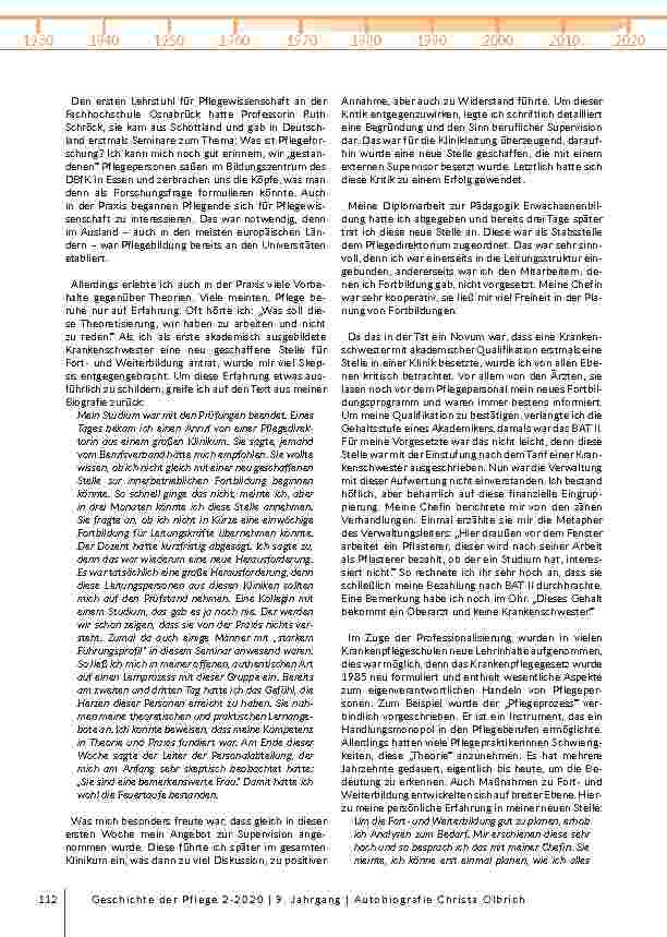 Vorschauseite 6: Von der Kuhmagd zur Professorin: Ein Blick in die Geschichte der Pflege auf der Grundlage der Autobiografie von Christa Olbrich
