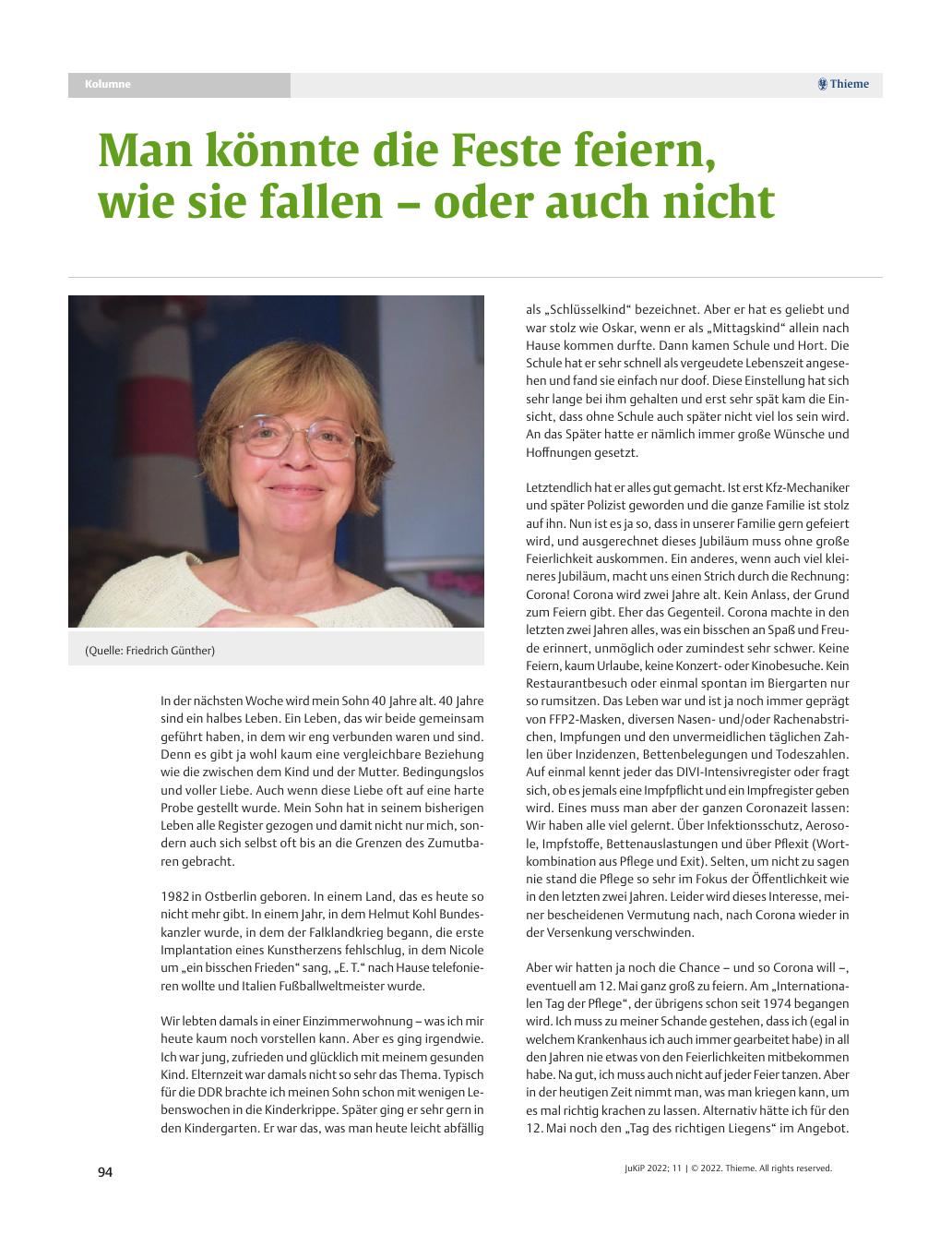 Vorschauseite 1: Man könnte die Feste feiern, wie sie fallen – oder auch nicht