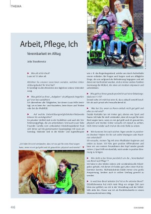 Vorschauseite 1: Arbeit, Pflege, Ich Vereinbarkeit im Alltag