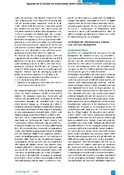 Vorschauseite 2: Gesundheitskiosk: Vernetzt denken und handeln