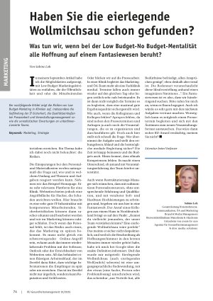 Vorschauseite 1: Haben Sie die eierlegende Wollmilchsau schon gefunden?