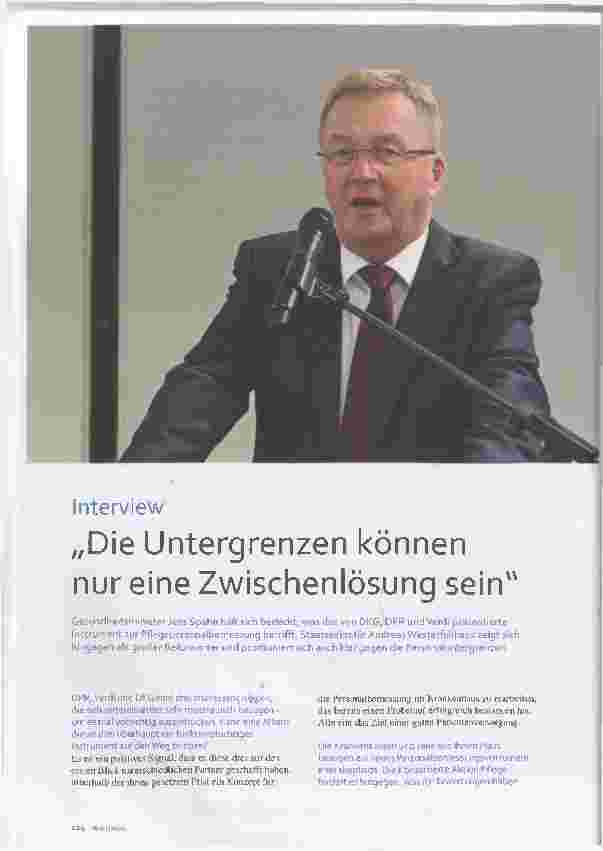 Vorschauseite 1: „Die Untergrenzen können nur eine Zwischenlösung sein."