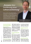 Vorschauseite 1: "Konsens über Einführung einer Lohnersatzleistung"