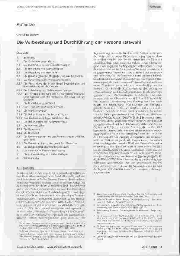 Vorschauseite 1: Die Vorbereitung und Durchführung der Personalratswahl.