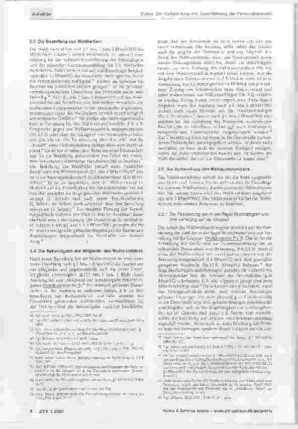 Vorschauseite 4: Die Vorbereitung und Durchführung der Personalratswahl.