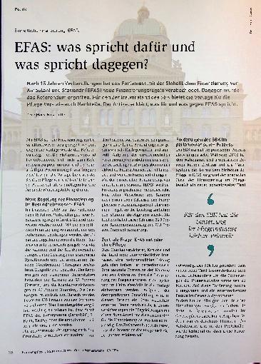 Vorschauseite 1: EFAS: Was spricht dafür und was spricht dagegen?