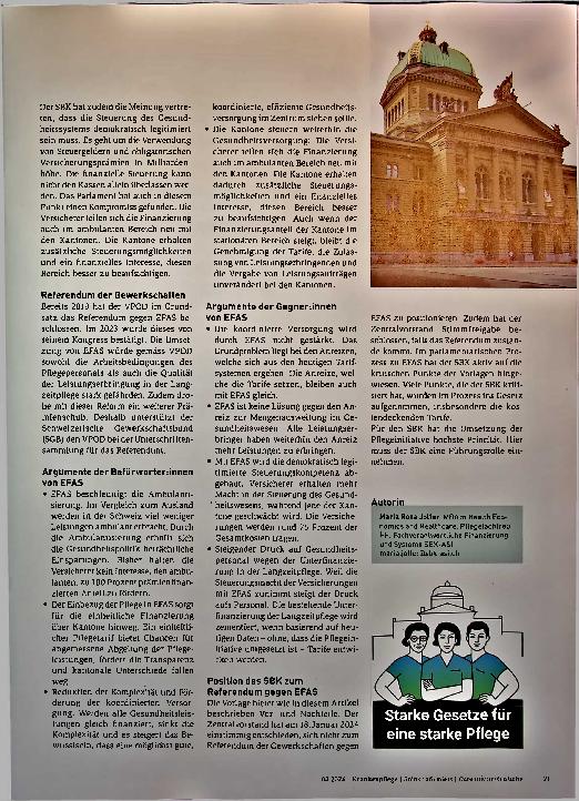 Vorschauseite 2: EFAS: Was spricht dafür und was spricht dagegen?