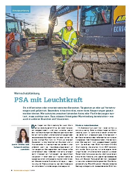 Vorschauseite 1: Warnschutzkleidung PSA mit Leuchtkraft