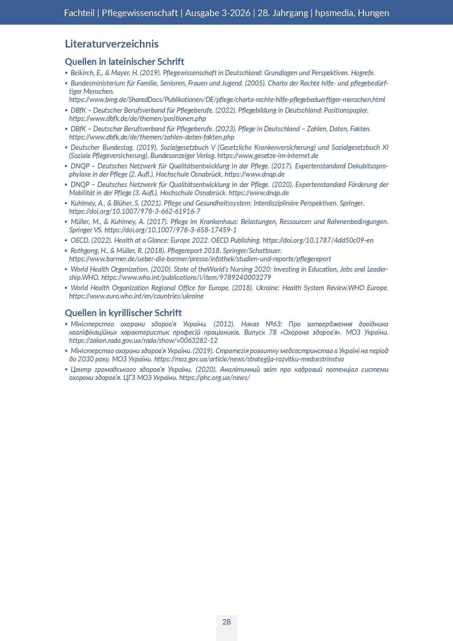 Vorschauseite 6: Stationäre Versorgung: Unterschiede in der Arbeit von Pflegefachpersonen in der Ukraine und in Deutschland