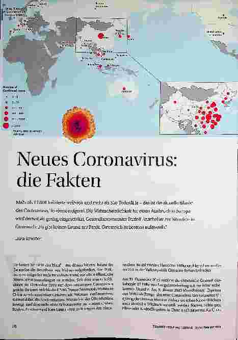 Vorschauseite 1: Neues Coronavirus: die Fakten