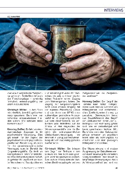 Vorschauseite 2: "Hilfesystem muss für Betroffene erreichbar sein."