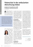Vorschauseite 1: Potenziale in der ambulanten Abrechnung heben. Geeignete Praxissoftware schafft Transparenz und Rechtssicherheit.