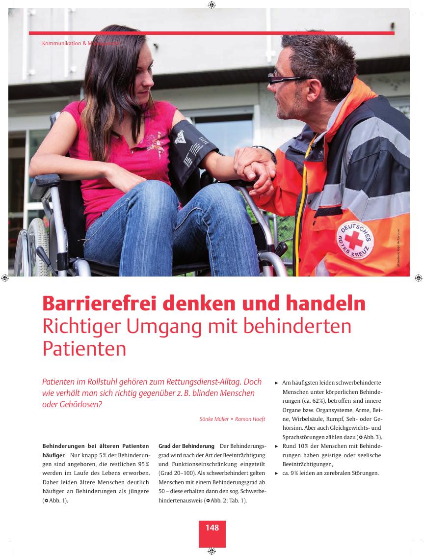 Vorschauseite 1: Barrierefrei denken und handeln? Richtiger Umgang mit behinderten Patienten