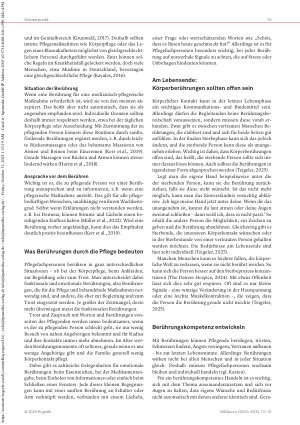 Vorschauseite 3: Körperliche Nähe bis zuletzt? Die Rolle von Berührungen am Lebensende