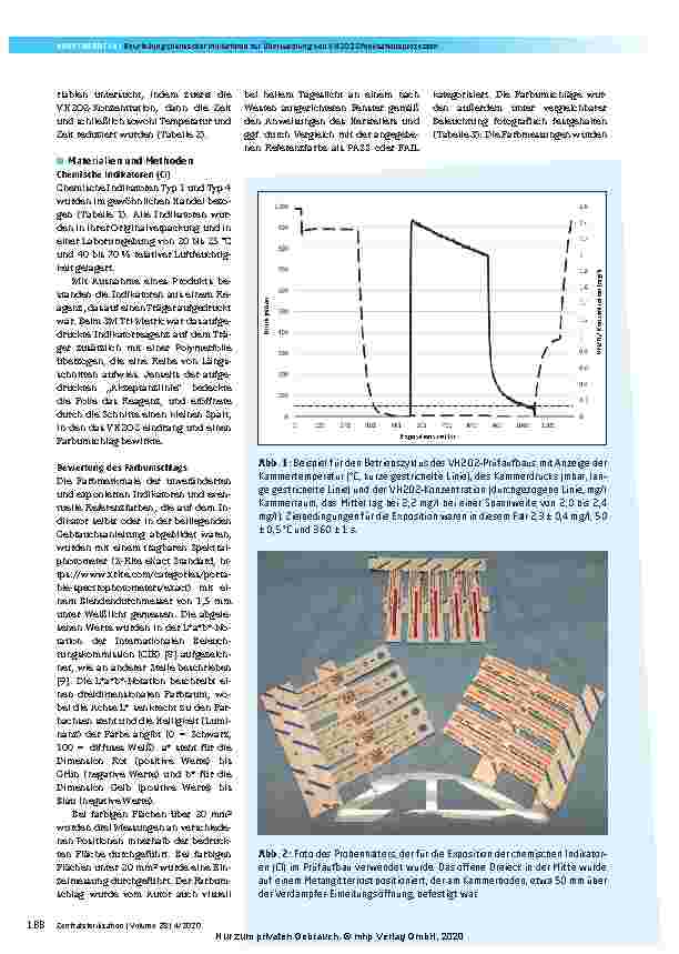 Vorschauseite 5: Beurteilung chemischer Indikatoren zur Überwachung von Sterilisationsprozessen mit verdampftem Wasserstoffperoxid (VH2O2)