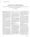 Vorschauseite 1: Das Ende des Kapitalismus