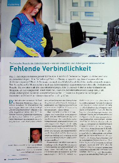 Vorschauseite 1: Technische Regeln im Arbeitsschutz - wie sie Behörden und Arbeitgeber missverstehen Fehlende Verbindlichkeit
