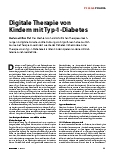 Vorschauseite 1: Digitale Therapie von Kindern mit Typ-1-Diabetes