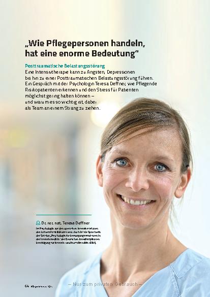 Vorschauseite 1: „Wie Pflegepersonen handeln, hat eine enorme Bedeutung.“
