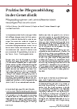 Vorschauseite 1: Praktische Pflegeausbildung in der Generalistik: Pflegepädagoginnen und Lehrkräfte entwickeln neuartiges Praxiscurriculum.