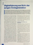 Vorschauseite 1: Digitalisierung aus Sicht der jungen Ärztegeneration