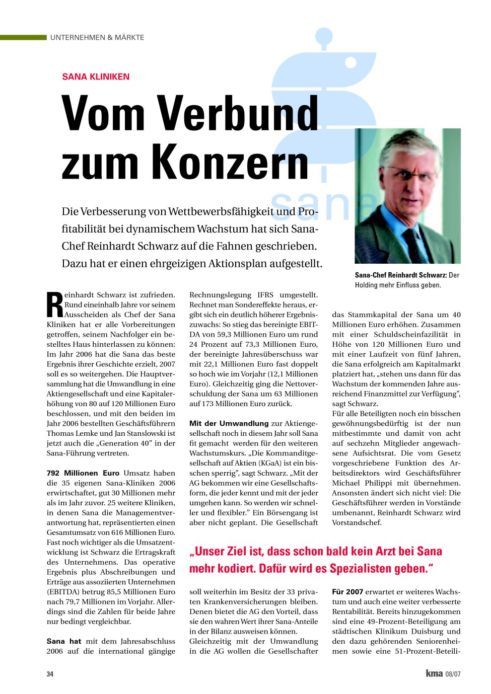 Vorschauseite 1: Vom Verbund zum Konzern