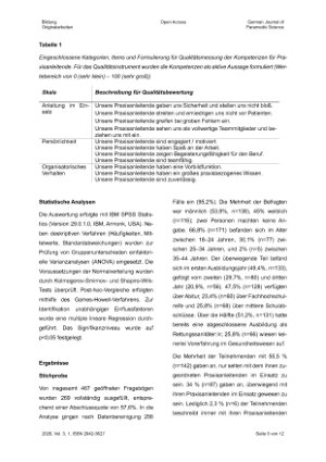Vorschauseite 5: Der Einfluss demografischer Merkmale und Lernmotivation auf die Bewer tung von Praxisanleitenden der Notfallsanitäter: innenausbildung im Einsatzgeschehen: Ergebnisse einer bundes…
