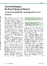 Vorschauseite 1: Wortmeldungen, die Beachtung verdienen